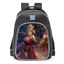 Smite Hera Crimson Queen Skin School Backpack