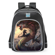 Smite Jormungandr The Mighty Storm Skin School Backpack