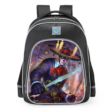 Smite Loki Grim Mariachi Skin School Backpack