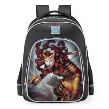 Smite Medusa Scarlet Serpent Skin School Backpack