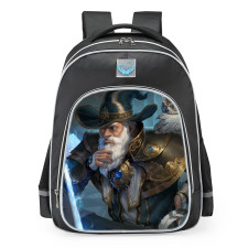 Smite Merlin Wise Wizard Skin School Backpack