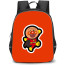 Anpanman Backpack StudentPack - Anpanman Walking Sticker Art On Orange Background