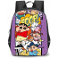 Crayon Shin-Chan Backpack StudentPack - Crayon Shin-Chan Characters Poof Comic Art On Purple Background