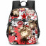 Demon Slayer Douma Backpack StudentPack - Douma Collage Art Roses And Stars