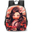 Demon Slayer Nezuko Kamado Backpack StudentPack - Nezuko Kamado Red Smoke Background