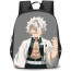 Demon Slayer Sanemi Shinazugawa Backpack StudentPack - Sanemi Shinazugawa Minimalist Art Grey Background