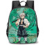 Demon Slayer Sanemi Shinazugawa Backpack StudentPack - Sanemi Shinazugawa Standing Green Abstract Background