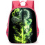 Demon Slayer Sanemi Shinazugawa Backpack StudentPack - Sanemi Shinazugawa Sword Pointing Down Green Smoke