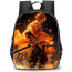 Demon Slayer Zenitsu Agatsuma Backpack StudentPack - Zenitsu Agatsuma Standing Side Portrait In Flames