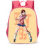 Dandadan Momo Ayase Backpack StudentPack - Momo Ayase Fight Pose On Yellow Background
