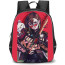 Dandadan Momo Ayase Backpack StudentPack - Momo Ayase Holding Bat On Red Background