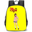 Dandadan Momo Ayase Backpack StudentPack - Momo Ayase Standing On Yellow Background