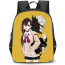 Dandadan Momo Ayase Backpack StudentPack - Dandadan Ayase Momo and Jin Enjoji Back To Back Pose Yellow Background
