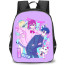 Dandadan Backpack StudentPack - Dandadan Ayase Momo And Okarun Purple Background
