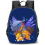 Digimon Agumon Backpack StudentPack - Agumon Evolution Chain In Blue Background