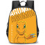 Digimon Agumon Backpack StudentPack - Agumon Waving Portrait Poster In Orange Background