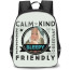 Snow White Sleepy Backpack StudentPack - Sleepy Calm Kind Friendly Quote Port