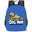 Dog Man Backpack StudentPack - Dog Man Cartoon Characters On Blue Background