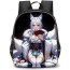 The Eminence In Shadow Yukime Backpack StudentPack - Yukime Wear White Costume And Sitting Anime Art Poster