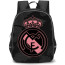 Real Madrid Backpack StudentPack - Real Madrid Pink Logo On Dark Floral Background Poster