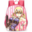 Fairy Tail Lucy Heartfilia Backpack StudentPack - Lucy Heartfilia Pink Stripes Background
