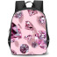 Girlish Backpack StudentPack - Girlish Diamond In Pink Background