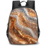 Girlish Backpack StudentPack - Girlish Gold And Silver Abstract