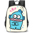 Hangyodon Sanrio Backpack StudentPack - Hangyodon Sanrio Pattern Art On Beige Background