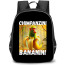 Italian Brainrot Chimpanzini Bananini Backpack StudentPack - Chimpanzini Bananini Digital Art On Black Background Sticker