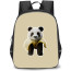 Italian Brainrot Pandaccini Bananini Backpack StudentPack - Pandaccini Bananini 3D Art Sticker
