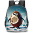 Italian Brainrot Penguino Cocosino Backpack StudentPack - Penguino Cocosino Standing On Ice 3D Poster
