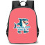 Italian Brainrot Tralalero Tralala Backpack StudentPack - Tralalero Tralala Smiling Cartoon Art Sticker