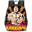 Kinikuman Backpack StudentPack - Kinikuman Retro Illustration Art On Black Background