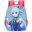KonoSuba Aqua Backpack StudentPack - Aqua Minimalist Blue Background