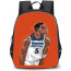 NBA Anthony Edwards Backpack StudentPack - Anthony Edwards Antman Portrait Illustration On Orange Background