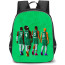 NBA Backpack StudentPack - NBA Boston Celtics All Time Player Illustration Art On Green Background