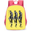 NBA Stephen Curry Backpack StudentPack - Stephen Curry Trio Chone Portrait Cartoon Art On Yellow Background