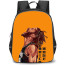 NBA Derrick Rose Backpack StudentPack - Derrick Rose Shouting Side Portrait Illustration On Orange Background