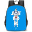 NBA Luka Doncic Backpack StudentPack - Luka Doncic Just Do it Grayscale Candid On Skyblue Background