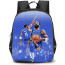 NBA Kyrie Irving Backpack StudentPack - Kyrie Irving Dribbling Collage Poster On Blue Background
