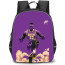NBA LeBron James Backpack StudentPack - LeBron James Jumping On Violet Background