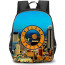 NBA Indiana Pacers Backpack StudentPack - Indiana Pacers Round Logo On City Background