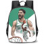 NBA Backpack StudentPack - Jayson Tatum Shouting And Brown Dunking Illustration Art Poster