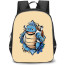 Pokemon Blastoise Backpack StudentPack - Blastoise Pencil Color Art On Beige Background