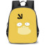 Pokemon Psyduck Backpack StudentPack - Psyduck Minimalist Art On Yellow Background