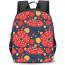 Pokemon Vileplume Backpack StudentPack - Vileplume Red Blue Pattern Art
