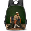 Deochii Backpack StudentPack - Doechii Hand On Chin Green Background