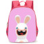 Rayman Raving Rabbids Backpack StudentPack - Rayman Raving Rabbids Playboy Logo On Black Background