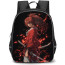 Rurouni Kenshin Kenshin Himura Backpack StudentPack - Kenshin Himura In Flames Black Background