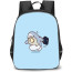 Samezu Shark Backpack StudentPack - Samezu Shark Characters Running Pose Blue Background